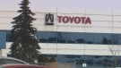 The Toyota manufacturing plant in Cambridge, Ont., is seen on Tuesday, Feb. 11, 2014.