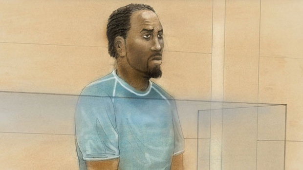 Garfield Boothe, father of Shakeil Boothe, is seen in a court sketch on Tuesday, May 31, 2011.