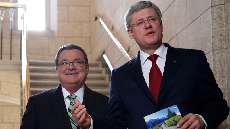 Jim Flaherty and Stephen Harper in Ottawa