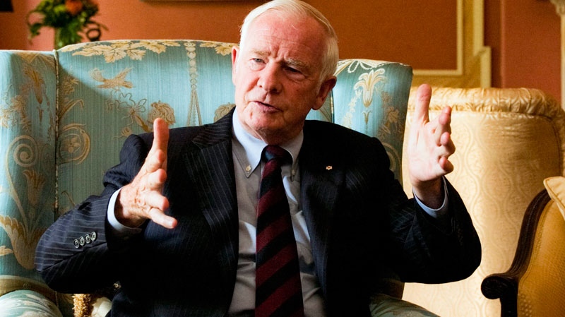 Governor General David Johnston ponders a question during an interview at his official residence Rideau Hall in Ottawa Wednesday September 14, 2011. THE CANADIAN PRESS/Fred Chartrand