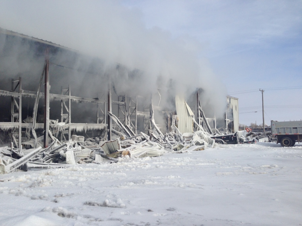 warehouse fire next day