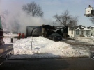 Puce Rd. fire destroys house. 2/16/14 (Jason Viau CTV)