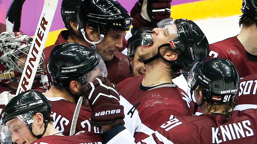 Latvia defeats Switzerland in men's Olympic hockey