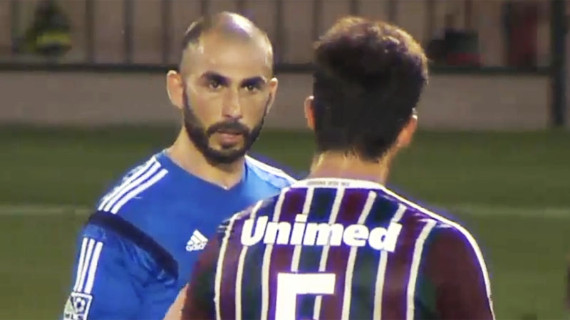 Marco Di Vaio seen on the pitch Wednesday evening.