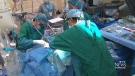 Surgeons perform a heart bypass procedure at Sunnybrook hospital in Toronto on Thursday, Feb. 20, 2014.
