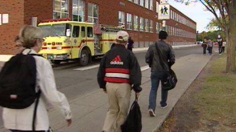 Students at Ross Sheppard high school were evacuated Monday after a CO leak.