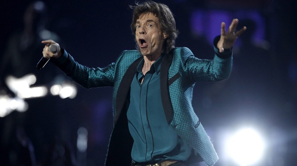 Mick Jagger performs at the 53rd annual Grammy Awards in Los Angeles on Sunday, Feb. 13, 2011. (AP / Matt Sayles)