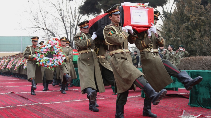 Afghan guards of honor in Kabul, Afghanistan