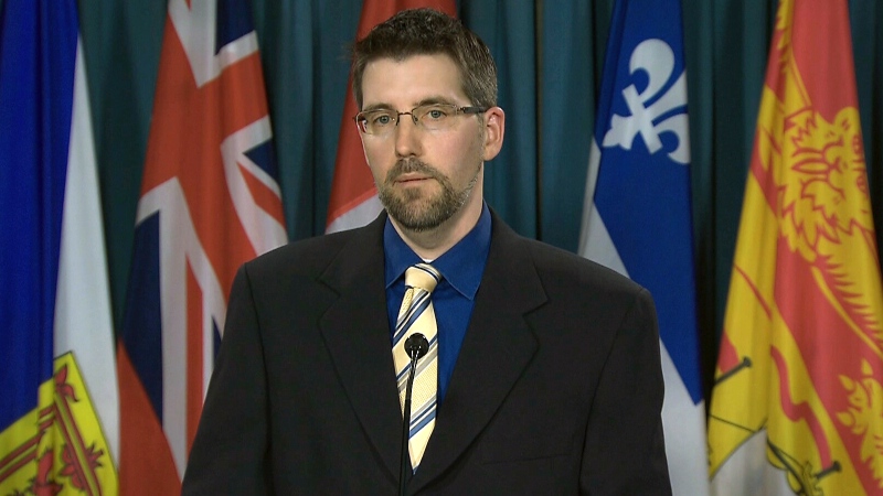 Peter Jon Mitchell, senior researcher at the Institute of Marriage and Family Canada, speaks to reporters in Ottawa on Tuesday, February 25, 2014.