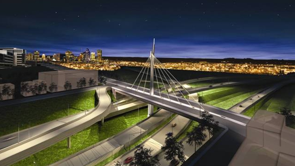 The new St. Jacques St. Bridge, as portrayed by 