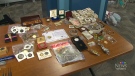 Stolen items are displayed at Toronto Police headquarters on Thursday, Feb. 14, 2014. 
