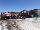 The old railway roundhouse on Horton Street is seen as work to tear down sections before the heritage property can be restored in London, Ont. on Friday, Feb. 28, 2014. (Bryan Bicknell / CTV London)