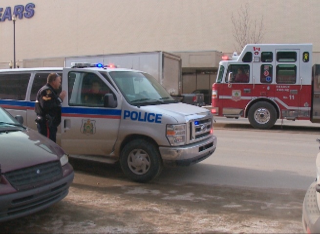 Police, MD Ambulance and the Saskatoon Fire Department were called after four security guards were sprayed with bear mace outside Midtown Plaza Friday.