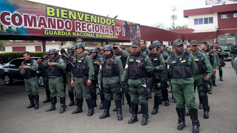 Bolivarian National Guard in Valencia, Venezuela