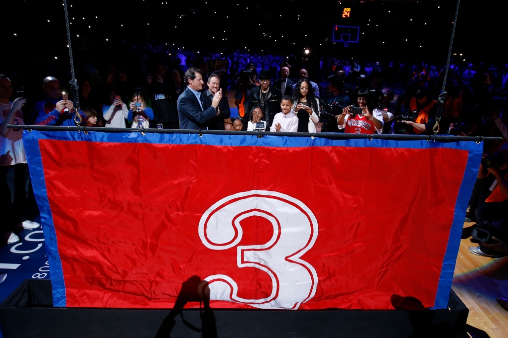 March 1, 2014: NBA commissioner Adam Silver talks during the Allen Iverson  jersey retirement ceremony at the NBA game between the Washington Wizards  and the Philadelphia 76ers at the Wells Fargo Center