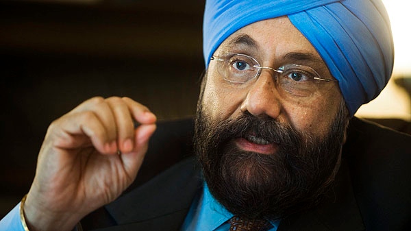 Balcorp Ltd. President Baljit Chadha poses at his office in Montreal, Monday, Sept., 19, 2011. Chadha, a prominent asbestos merchant, is headed to Parliament Hill as part of a broader counter-offensive to salvage the reputation of his beleaguered industry.(THE CANADIAN PRESS/Graham Hughes)