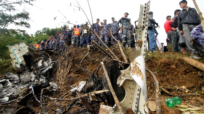 Nepalese, rescue workers, accident, plane