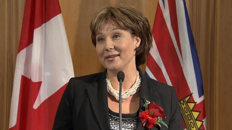B.C. Premier Christy Clark announces a cabinet shuffle. Sept. 26, 2011. (CTV)