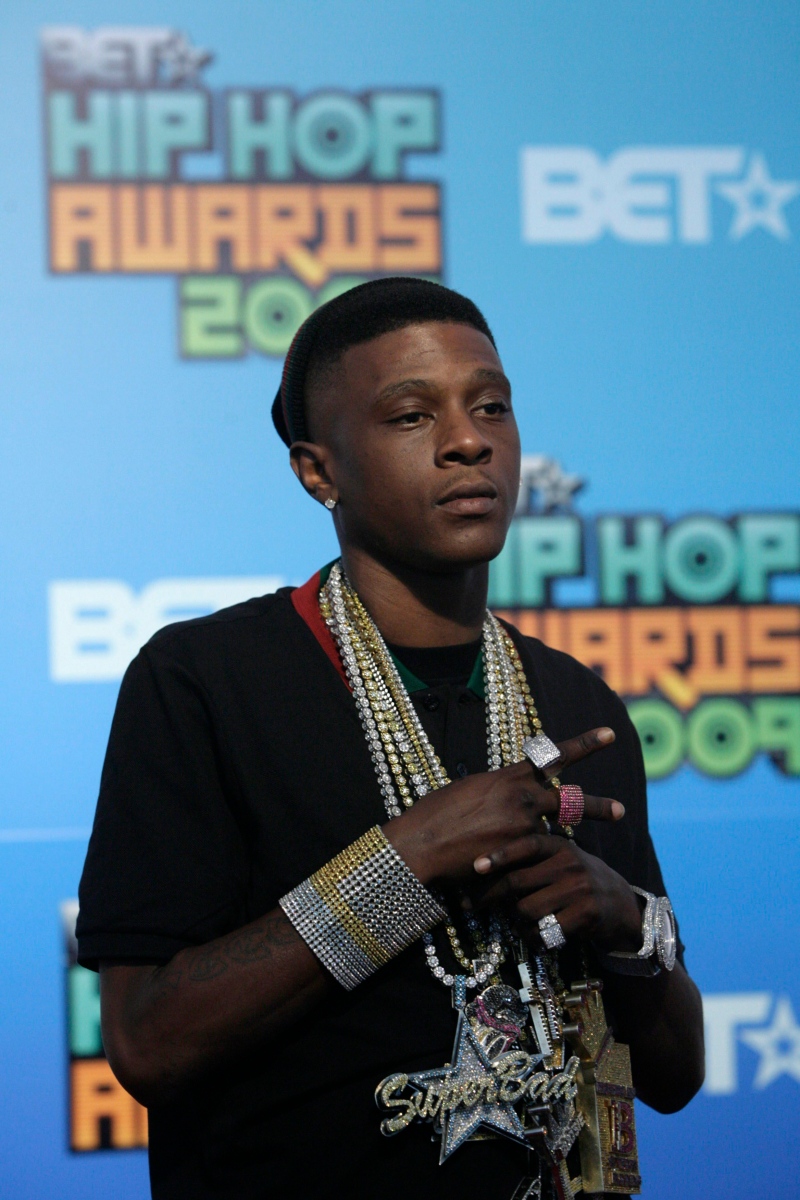 In this photo taken Oct. 10, 2009, Lil Boosie whose real name is Torrence Hatch arrives at the BET Hip Hop Awards in Atlanta. (AP Photo/John Amis)