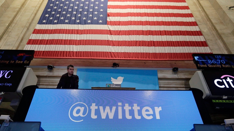 Twitter's IPO day on the New York Stock Exchange