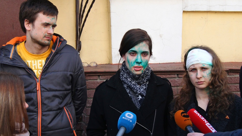 Pussy Riot members in Nizhny Novgorod, Russia