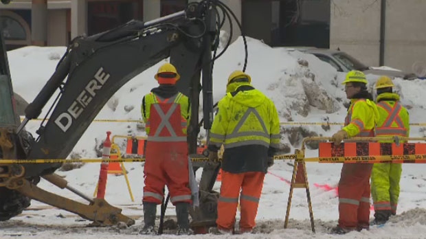 The city's department of water and waste said it has repaired 80 water main breaks in Winnipeg so far this year. (File photo)