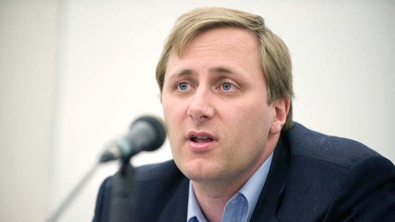 Brad Trost, Conservative party candidate for Saskatoon-Humboldt, speaks at a candidate's forum at the University of Saskatchewan in Saskatoon, on April 21, 2011. (Liam Richards / THE CANADIAN PRESS)