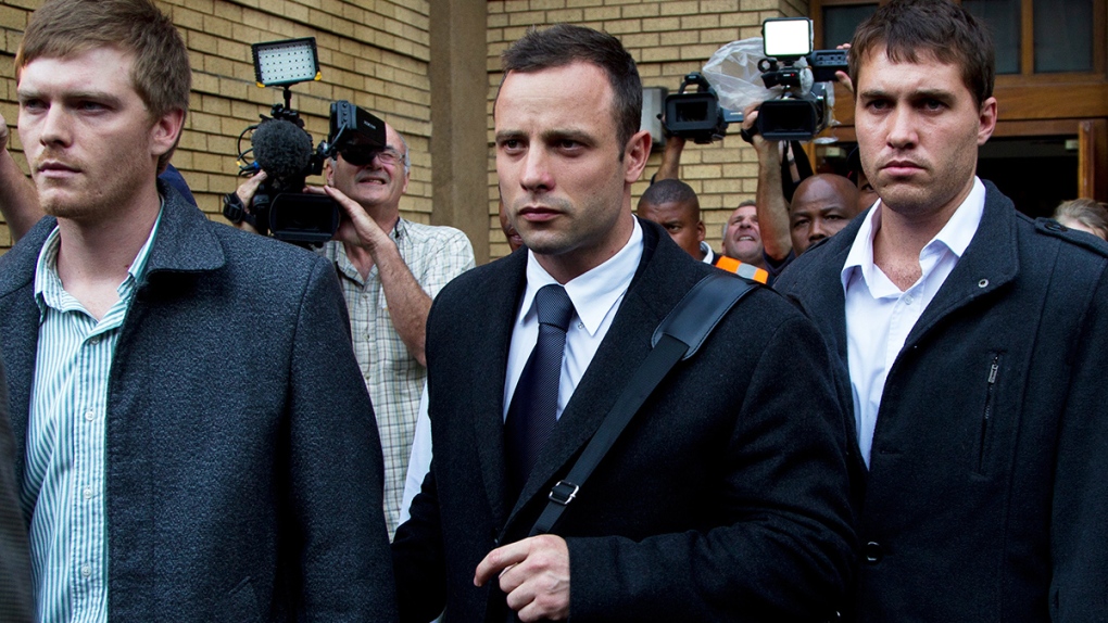 Oscar Pistorius leaves high court in Pretoria