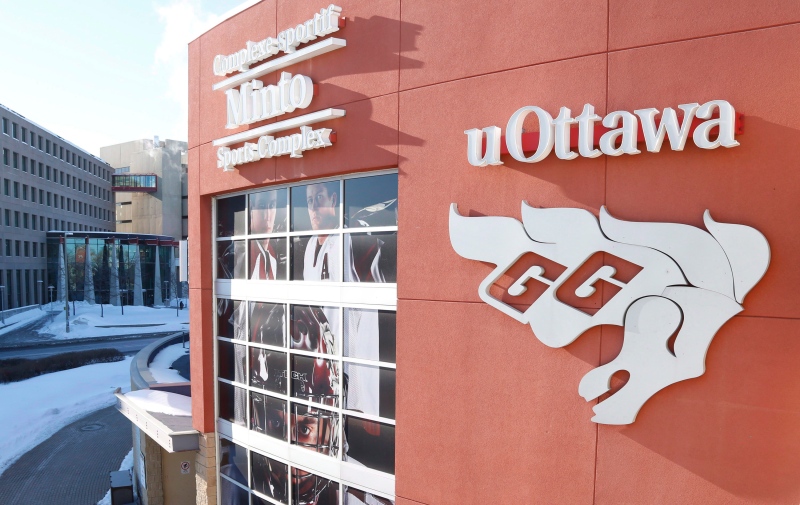 The Minto Sports Complex, home of the University of Ottawa Gee-Gees men's hockey team, is shown in Ottawa on Monday, March 3, 2014. (Patrick Doyle / THE CANADIAN PRESS)