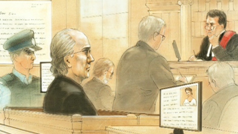 Giovanni Palumbo appears in a Toronto courtroom in this court sketch image on Thursday, Sept. 29, 2011.