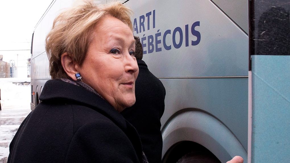 PQ Leader Pauline Marois in Becancour, Quebec