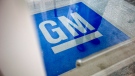 The logo for General Motors decorates the entrance at the site of a GM information technology center in Roswell, Ga. on Thursday, Jan. 10, 2013. (AP / David Goldman)