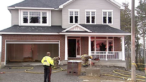 This Stittsville home was damaged by the third suspicious fire in the area this month on Friday, Sept. 30, 2011.