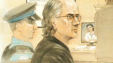 Giovanni Palumbo appears in a Toronto courtroom in this court sketch image, Friday, Sept. 30, 2011.