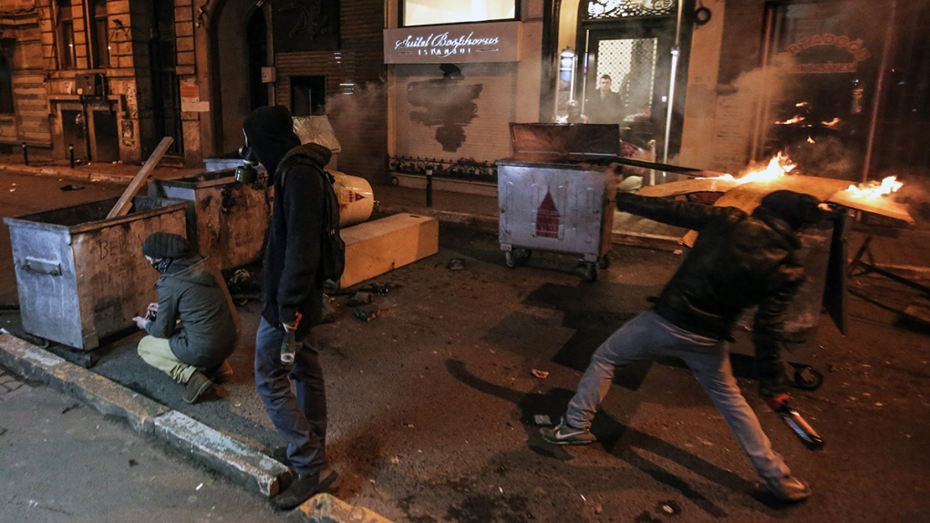 Demonstrators clash with police in Turkey
