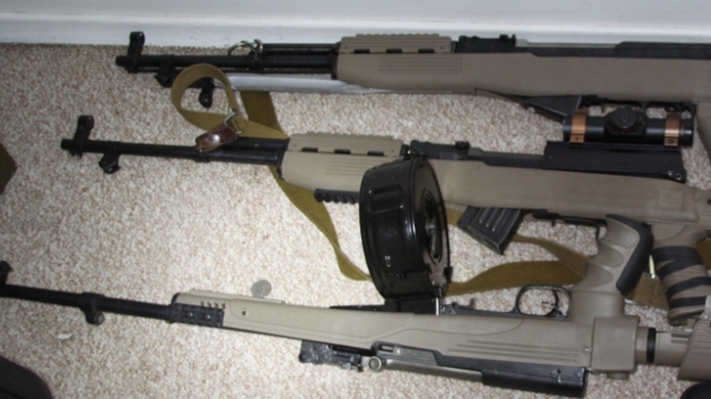 SKS semi-automatic rifles 