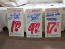 On classified online website Kijiji, the going price for a set of three Honest Ed's signs is $600.