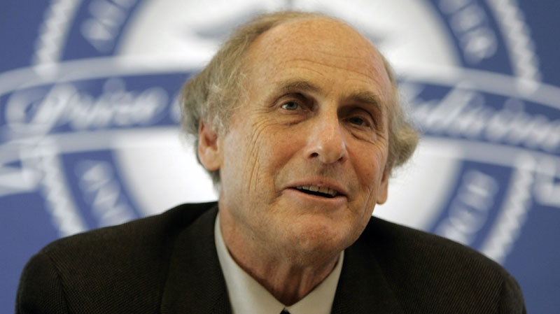 Dr. Ralph Steinman is seen speaking at a news conference in Albany, N.Y., on April 24, 2009