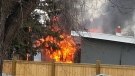 Wildwood resident Darryl Elvers' photograph of Saturday afternoon's garage fire in the 4000 block of 5 Ave. S.W.