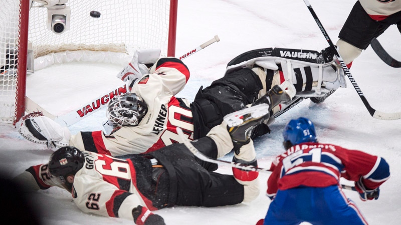 Montreal Canadiens' David Desharnais scores past O