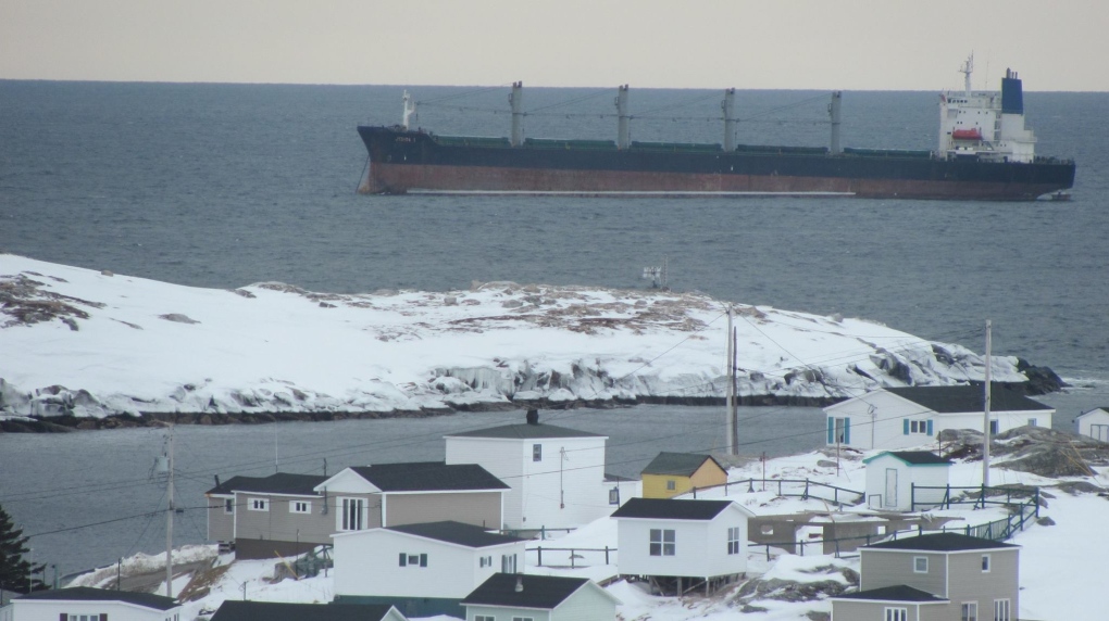 The bulk carrier MV John 1 is shown
