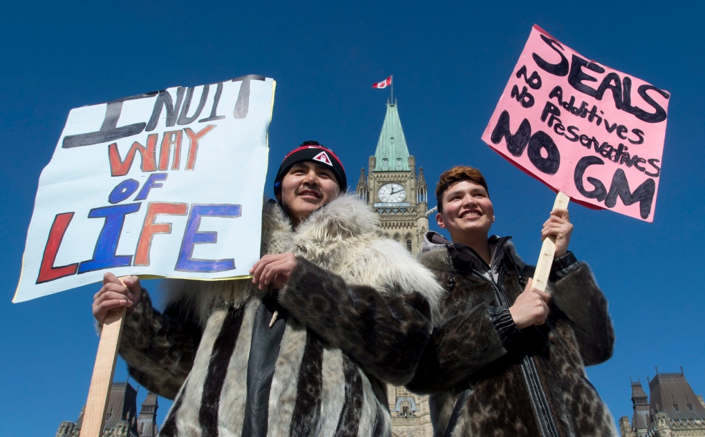 Inuit students rally on Parliament Hill