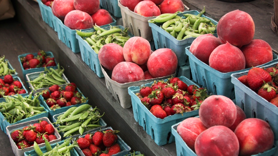 Farmers' market fruit
