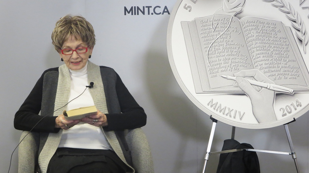 Nobel laureate Alice Munro at coin dedication