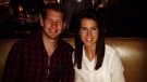 James Reimer is seen with his wife celebrating her birthday in a Twitter photo posted on her account. 