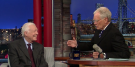 Late Show host David Letterman speaks with former U.S. President Jimmy Carter Monday, March 24, 2014. (Late Show with David Letterman/ YouTube)