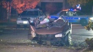A 19-year-old woman was sent to hospital after a car, driven by an 18-year-old Mississauga man, lost control and struck a tree, Sunday, Oct. 9, 2011. 