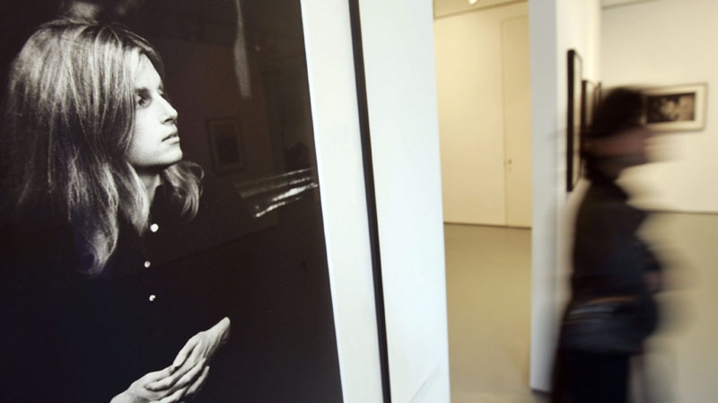 A portrait of late photographer Linda McCartney, taken by her husband Paul McCartney, is included in an exhibition of her photographs from the 1960s to the late 1990s, at a central London gallery, Tuesday April 22, 2008.