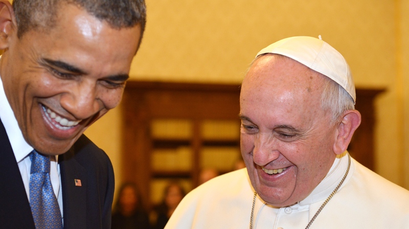 Pope Francis and Barack Obama at the Vatican