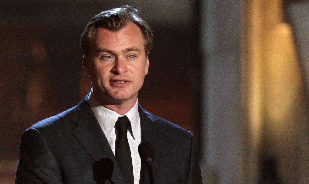 Christopher Nolan accepts an award